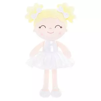 Plush Toys Girl Gifts Baby Girl Plush Doll for Baby s First Birthday Gift Curly Girl Glitter Series 30 Cm White