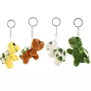 Plush Turtle Turtle Plush Keychain PP Cotton Mini Animal Doll Plush Key Chain Room Decoration зелёный