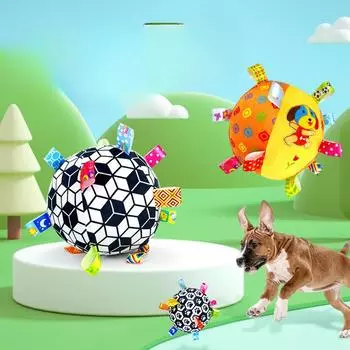 Плюшевая футбольная игрушка для домашних животных, жевательный мяч для собак, золотистый ретривер, тренировочная база, шлифовальный мяч для чистки, игрушка для скучающих собак diameter 15cm