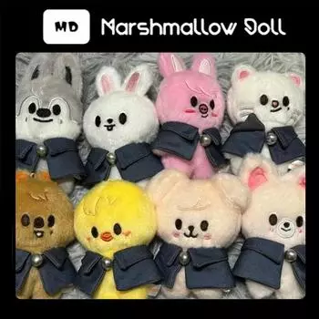 Плюшевая игрушка 10 см DWAEKKI HAN QUOKKA BbokAri FoxI.Ny Jiniret Wolf Chan Leebit PuppyM FoxI.Ny