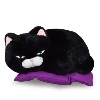 Плюшевая игрушка AMUFUN Hige Manju Zabuton JB Black Bean