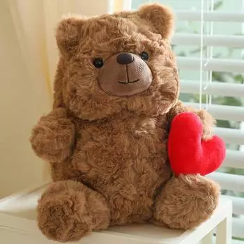 Плюшевая игрушка Белый медведь на День святого Валентина, кукла, милее сердца, любовь, кукла мишка Тедди для девочки, подарок на день рождения 25cm