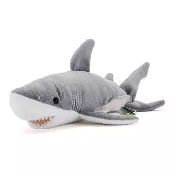 Плюшевая игрушка большая белая акула колората, реалистичная игрушка-животное в виде акулы, кукла, подарок на день рождения, чтение 2, рождественский подарок на Рождество (Размер M/Нежное прикосновение)