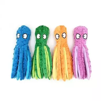 Плюшевая игрушка для домашних животных, кошка, собака, голос, ракушка, осьминог, головоломка, игрушка, устойчивая к укусам, интерактивная, для чистки зубов собаки, жевательная игрушка, товары для домашних животных зелёный
