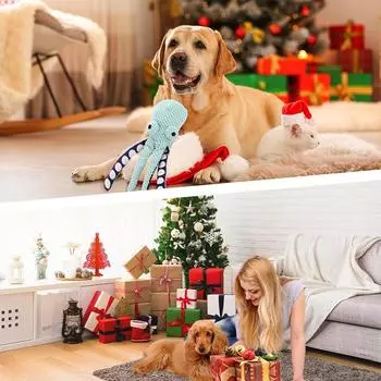 Плюшевая игрушка для домашних животных, кошка, собака, голос, ракушка, осьминог, головоломка, игрушка, устойчивая к укусам, интерактивная, для чистки зубов собаки, жевательная игрушка, товары для домашних животных зелёный