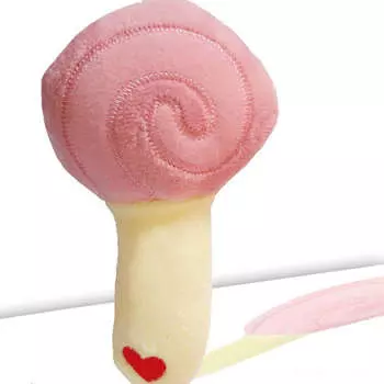 Плюшевая игрушка для домашних животных Lollipop, устойчивая к укусам, скрежетание зубами, избавляющая от скуки, интерактивная игрушка для жевания собак, товары для домашних животных, розовый