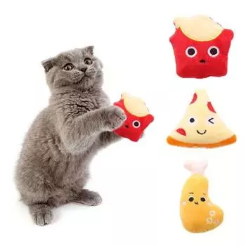 Плюшевая игрушка для кошек с очаровательным внешним видом Наполнители из кошачьей мяты Износостойкие зубы Супермягкая чистка Забавная интерактивная игрушка для кошек