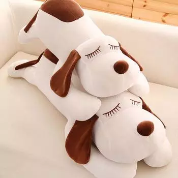 Плюшевая игрушка для собачки, большая кукла, милая подушка для сна для девочек, подарок на день рождения для детей 35cm