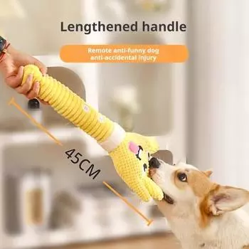 Плюшевая игрушка для собак, длинная игрушка в форме ладони, мягкая игрушка для собак с пищалкой, жевательная игрушка для зубов