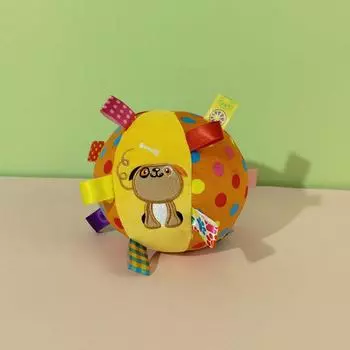 Плюшевая игрушка для собак с вокалом, мяч, забавные интерактивные игрушки для домашних животных с колокольчиками, чистка зубов, жевательная игрушка для маленьких и больших собак, кошек, кошек, щенков, товары коричневый