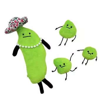 Плюшевая игрушка Edamame Secret Staycation Family, мягкая зеленая плюшевая подушка в виде животного для дома, спальни, офиса, компаньона для объятий, подарка на день рождения для фанатов зелёный