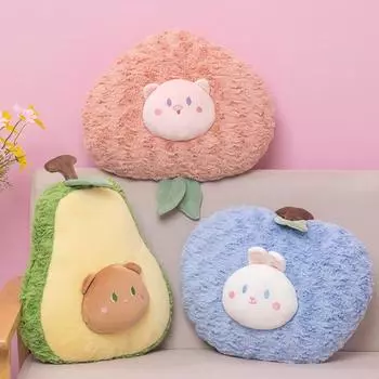 Плюшевая игрушка Фруктовый персик Подушка черника Подушка авокадо Фотореквизит Подушка для спинки дома About 40cm