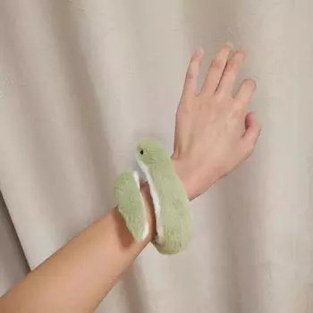 Плюшевая игрушка «Год Змеи» Маленькая змея Зеленая змея Животное Кукла Декор для автомобиля Green 15cm