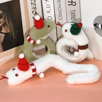 Плюшевая игрушка «Год Змеи», плюшевая игрушка, обертывание вокруг руки, змея, кукла для детей, день рождения, Рождество Style C 40cm