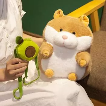 Плюшевая игрушка хомяк Yousheng, милая подушка для хомяка, мягкая подушка в виде животного, подарок для детей, украшение для дома, спальни, рождественское время для игр, компаньон перед сном S