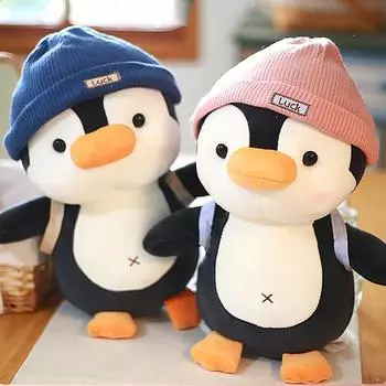 Плюшевая игрушка Hug Me Penguin, милая игрушка в виде пингвина, мягкий подарок на день рождения розовый