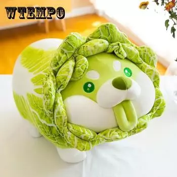 Плюшевая игрушка-капуста, кукла, милый щенок, кровать, подушка для сна, овощной эльф, собака, подарок на день рождения 30cm