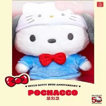 Плюшевая игрушка Kitty x Pochaco, лучшие подарочные куклы в Корее