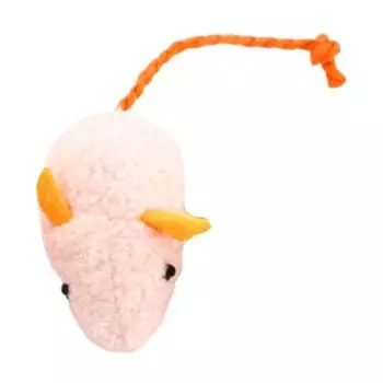 Плюшевая игрушка кошачья мята мышки маленькая интерактивная мягкая мышь реалистичный искусственный мех игрушка мышки для кошек для домашних кошек котенка для игры розовый