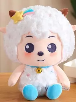 Плюшевая игрушка «Ленивая овечка», милая кукла «Счастливая овечка», красивая кукла «Овечка», детская тряпичная кукла, подарок на день рождения для подруги 35cm