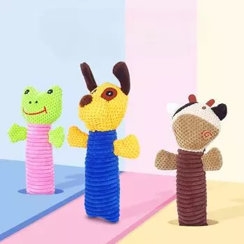 Плюшевая игрушка-марионетка из кукурузного флиса для собак, игрушка-прорезыватель для домашних животных, устойчивая к укусам для кошек и собак 20cm