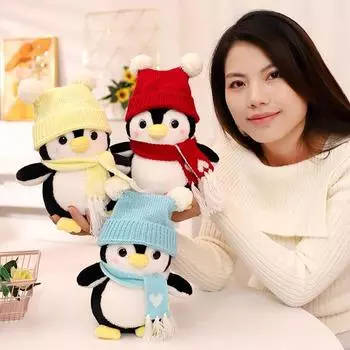 Плюшевая игрушка-пингвин, очаровательный внешний вид, супер мягкая, полностью заполненная, спальное средство, мягкая кукла, украшение для дивана S жёлтый