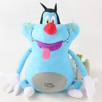 Плюшевая игрушка подарок на день рождения лесное животное джунгли украшение домашний декор гигантская плюшевая игрушка животное роскошная подушка детские украшения One Size синий