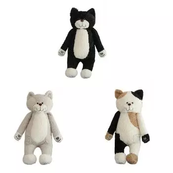 Плюшевая игрушка-подушка для кошек Черный/Пёстрый/Серый 50-70см 50cm