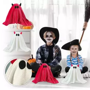 Плюшевая игрушка-подушка на Хэллоуин, плюшевая игрушка, украшения для семейной вечеринки на Хэллоуин, плюшевая игрушка-подушка для малышей, украшение для вечеринки на Хэллоуин, подушка-кукла One Size красный
