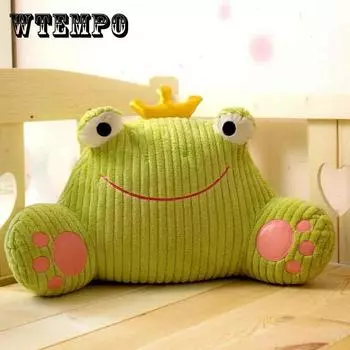 Плюшевая игрушка Подушка Офис Поясничная подушка Подушка Диван Подушка Кресло Талия Подушка Поясничная подушка Сиденье 48*26cm темно-коричневого