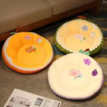 Плюшевая игрушка-подушка в виде апельсина и дуриана для домашнего дивана, сиденья, пола, украшения, подушка, милый подарок для ребенка 50cm