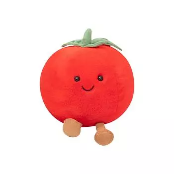 Плюшевая игрушка «Помидор», плюшевая игрушка «Овощ», красочный милый плюшевый рюкзак-брелок «Помидор», сенсорные подарки для праздничной вечеринки, обмена в классе, лучший подарок One Size красный