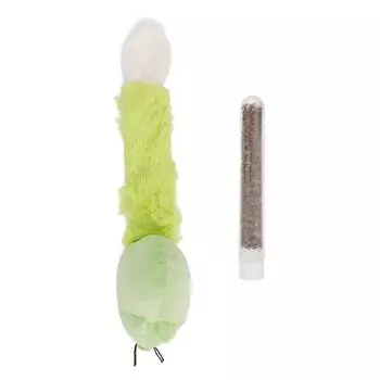 Плюшевая игрушка с кошачьей мятой, длинный хвост, форма мыши, интерактивная мягкая кошачья плюшевая игрушка с кошачьей мятой для игры, зубы зелёный