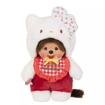 Плюшевая игрушка Sekiguchi Kitty x Monchhichi S Monchhichi в клетку 205882 В20 x Ш12 x Г10см