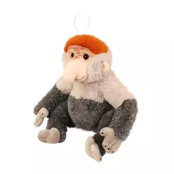 Плюшевая игрушка-симуляция обезьяны, кукла-хоботок, забавная кукла-обезьянка One Size