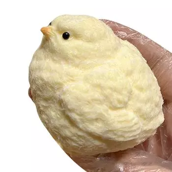 Плюшевая игрушка-симуляция желтой курицы, игрушки для снятия стресса, игрушки для цыплят, сжимающие игрушки, подарок на день рождения для детей Little yellow chicken food grade silicone