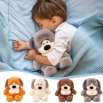 Плюшевая игрушка собака, милый щенок, реквизит для съемки, сон с детьми, успокаивающие куклы, кукла-компаньон для детей, подарок на день рождения, 1 шт. One Size коричневый