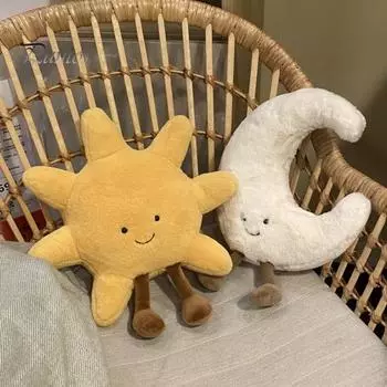 Плюшевая игрушка «Солнце и Луна», милая подушка в виде животного в виде солнечного сияния для детей, мягкая кукла «Солнце и Луна», забавный подарок на день рождения, домашний декор, компаньон C