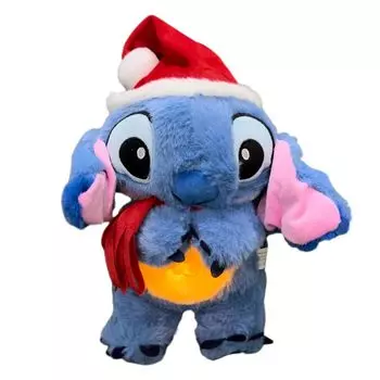 Плюшевая игрушка Stitch Mini Small Anxiety Help Реалистичное дыхание и легкая музыка Поставляется с пультом дистанционного управления Регулируемая громкость света Успокаивающая музыка для