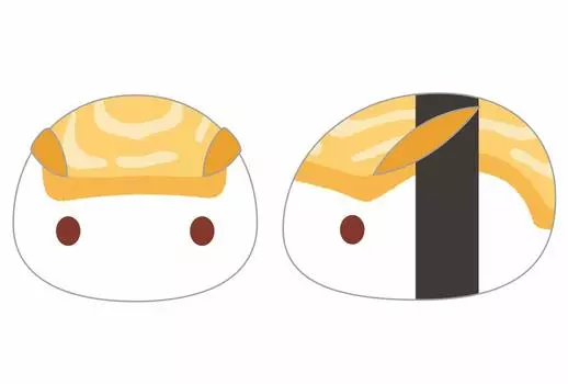 Плюшевая игрушка-суши Juya Mochifure GX457 ~японский~ (Яйцо)