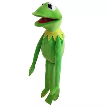 Плюшевая игрушка Сверхмягкая с двигающимся ртом Полностью набитая Компаньон Милая Мультяшная Лягушка Ручная кукла для спальни