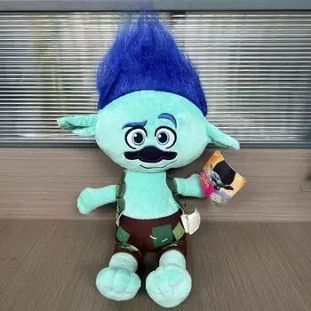 Плюшевая игрушка Тролли Мировой тур Персонажи фильма Мультяшная кукла Подарок Ребенок Blanc