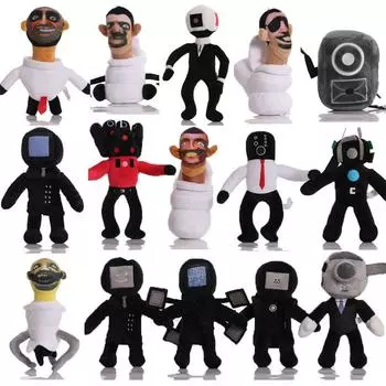Плюшевая игрушка-туалет Skibidi Camara Man Doll, фаршированный рождественский подарок на день рождения