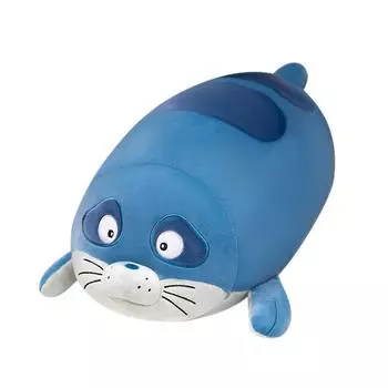Плюшевая игрушка тюлень, аквариумное животное, подушка для сна в детской кроватке 40cm/15.75in синий
