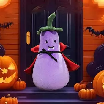 Плюшевая игрушка в виде медведя-тыквы на Хэллоуин, тыква-кролик в виде баклажана, успокаивающая кукла-подушка, праздничный подарок для женщин Pumpkin Rabbit