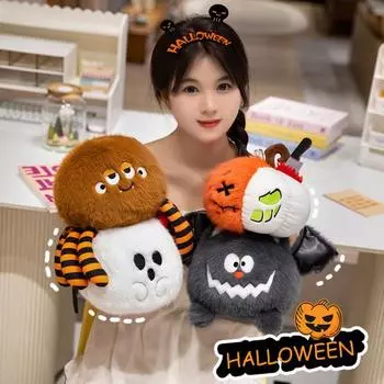 Плюшевая игрушка в виде тыквы на Хэллоуин, мягкая подушка, мягкие куклы-призраки в виде дьявола, теплая и уютная праздничная атмосфера D