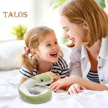 Плюшевая игрушка змея 15,75 дюймов, мягкая подушка в виде змеи для детей, ролевая игрушка в виде змеи для малышей, милая кукла в виде змеи, подарок для любителей животных C