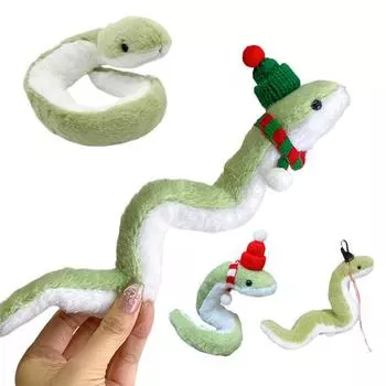 Плюшевая игрушка змея 15,75 дюймов мягкая подушка в виде змеи для детей