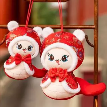 Плюшевая игрушка змея 2025 год талисман змеи для китайского нового M