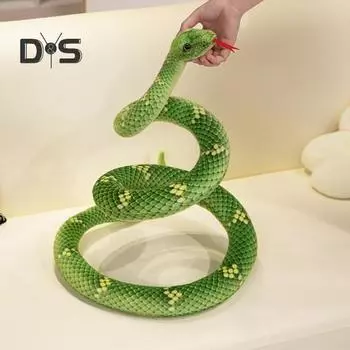 Плюшевая игрушка змея 70/180 см реалистичные животные змеиные розыгрыши пародии игрушки Хэллоуин Рождество День рождения сувениры украшения S зелёный